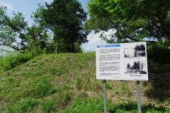 かつて、盛り上がったところに雷電神社があった